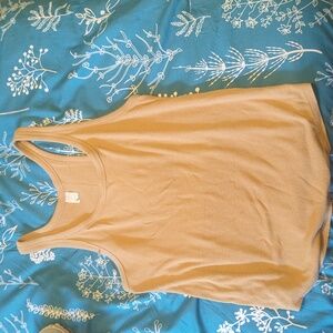 tan athletic tank top
